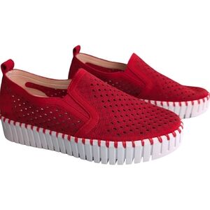 Ilse Jacobsen Tulip 139 Red Slip-On Sneakers Size EU 39